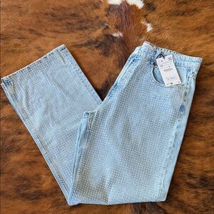 Zara Light Blue Jeweled Women’s Jeans